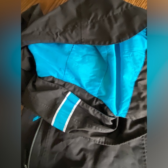 Helly Hanson double-breasted rain coat in dark gray in small - Picture 4 of 6